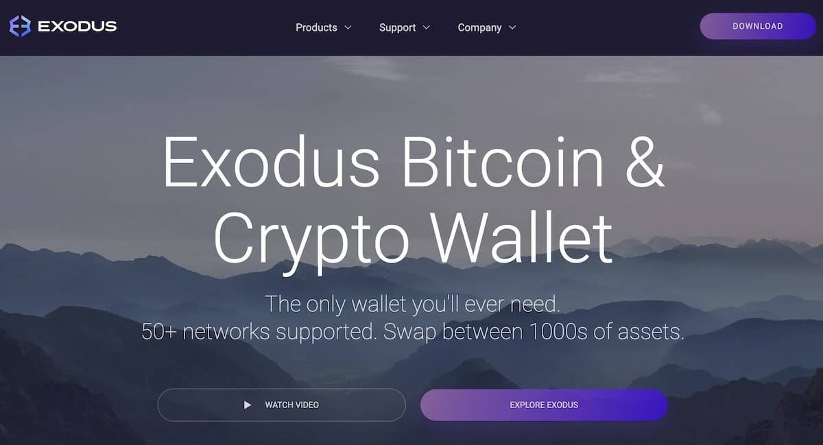 Exodus - Ví tự quản hỗ trợ XRP và hàng nghìn token khác
