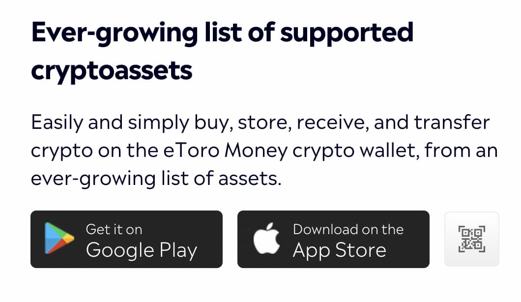 Tải xuống ứng dụng eToro Wallet